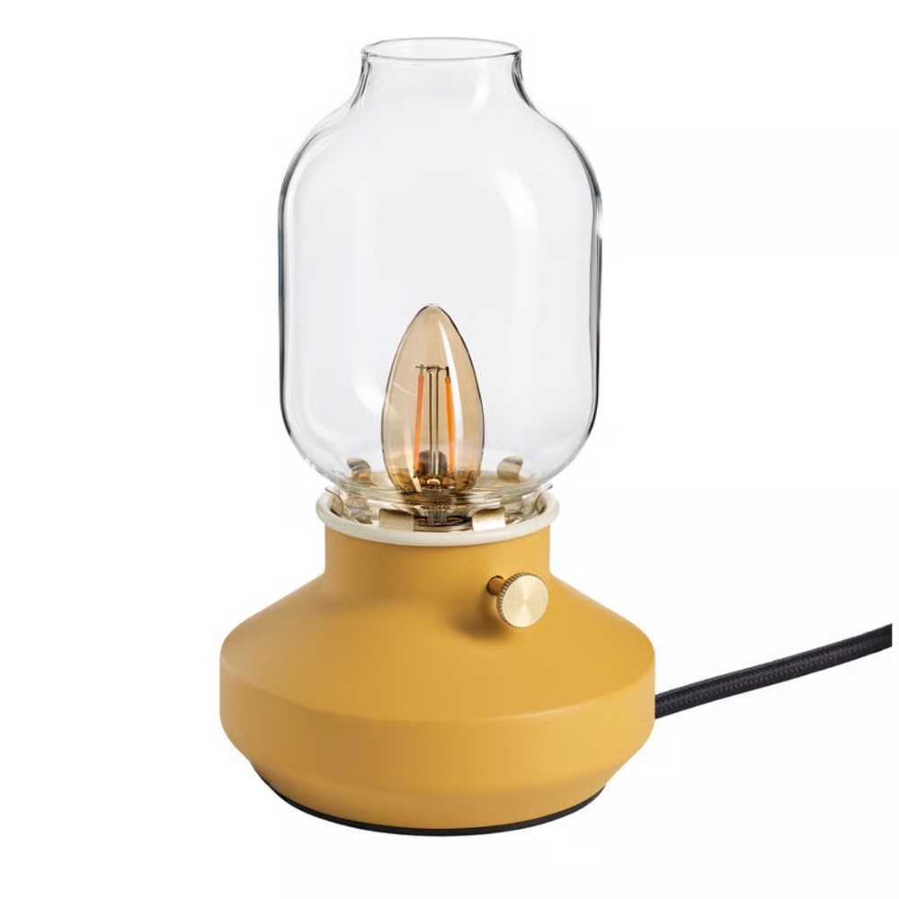 IKEA TÄRNABY TARNABY Table Lamp, Dimmable Dark Yellow, 10" (705.776.92) NEW